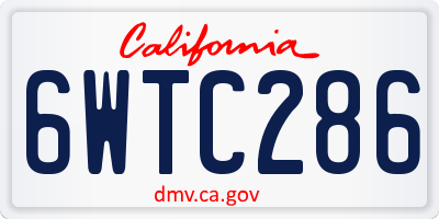 CA license plate 6WTC286