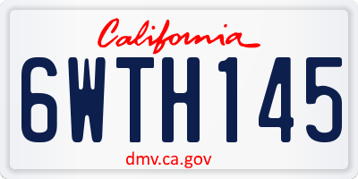 CA license plate 6WTH145