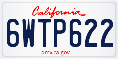 CA license plate 6WTP622