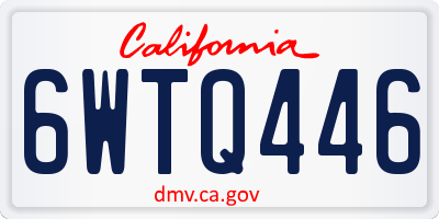 CA license plate 6WTQ446