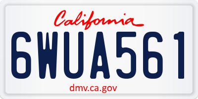 CA license plate 6WUA561
