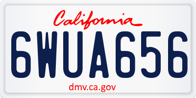 CA license plate 6WUA656