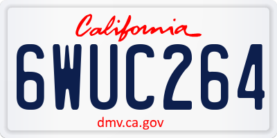 CA license plate 6WUC264
