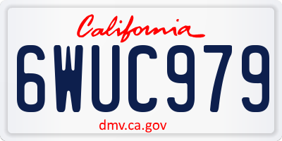 CA license plate 6WUC979