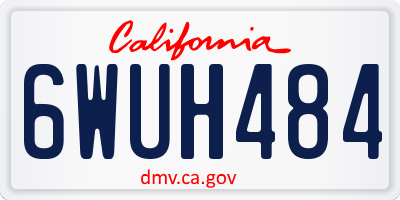 CA license plate 6WUH484