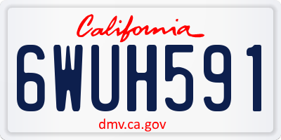 CA license plate 6WUH591