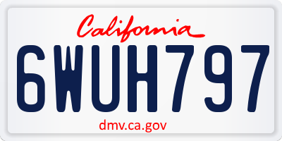 CA license plate 6WUH797