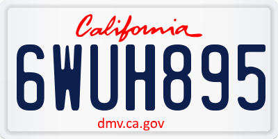 CA license plate 6WUH895