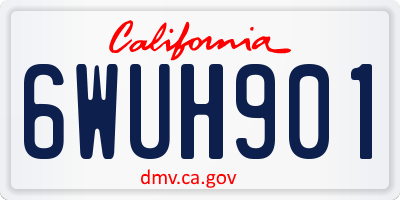 CA license plate 6WUH901