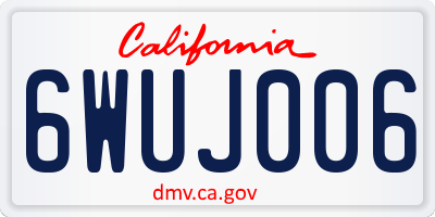 CA license plate 6WUJ006