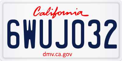 CA license plate 6WUJ032
