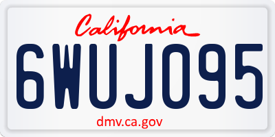 CA license plate 6WUJ095