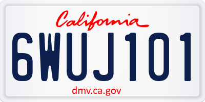 CA license plate 6WUJ101