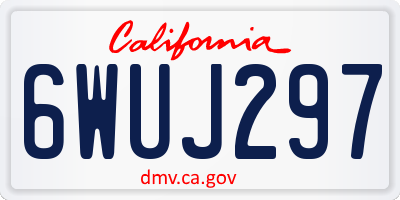 CA license plate 6WUJ297