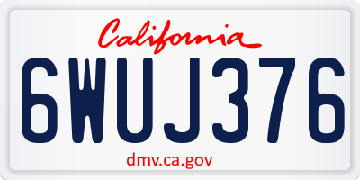 CA license plate 6WUJ376