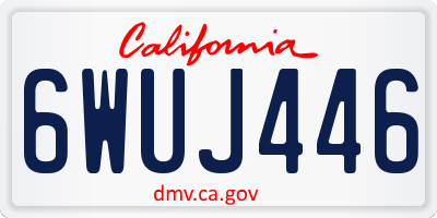 CA license plate 6WUJ446