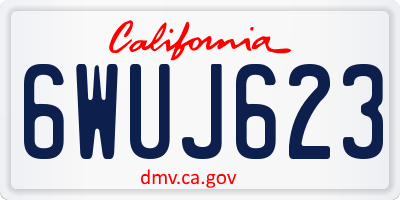 CA license plate 6WUJ623