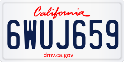 CA license plate 6WUJ659