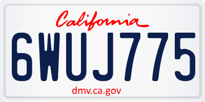 CA license plate 6WUJ775