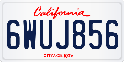 CA license plate 6WUJ856