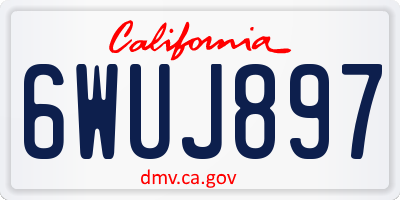 CA license plate 6WUJ897