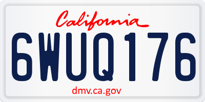 CA license plate 6WUQ176