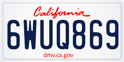 CA license plate 6WUQ869