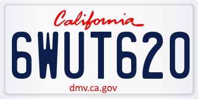 CA license plate 6WUT620