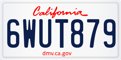 CA license plate 6WUT879
