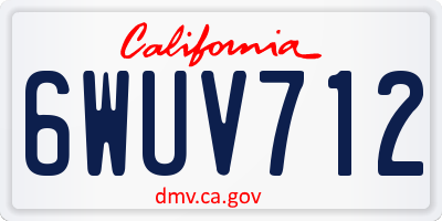 CA license plate 6WUV712