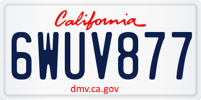 CA license plate 6WUV877