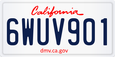 CA license plate 6WUV901
