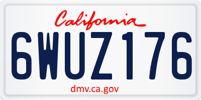 CA license plate 6WUZ176