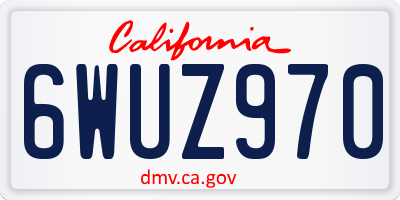 CA license plate 6WUZ970