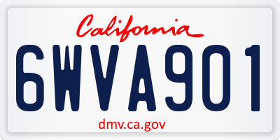 CA license plate 6WVA901
