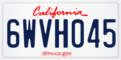 CA license plate 6WVH045