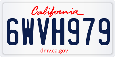 CA license plate 6WVH979