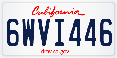 CA license plate 6WVI446
