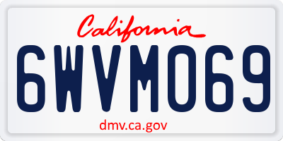 CA license plate 6WVM069
