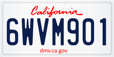 CA license plate 6WVM901