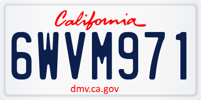 CA license plate 6WVM971