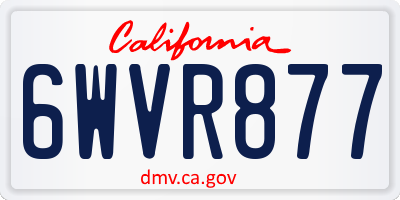 CA license plate 6WVR877