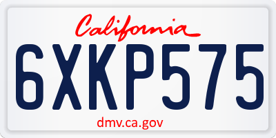 CA license plate 6XKP575