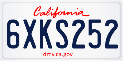 CA license plate 6XKS252