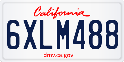 CA license plate 6XLM488