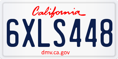 CA license plate 6XLS448