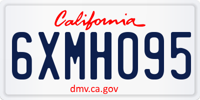 CA license plate 6XMH095