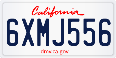 CA license plate 6XMJ556