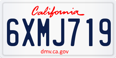 CA license plate 6XMJ719
