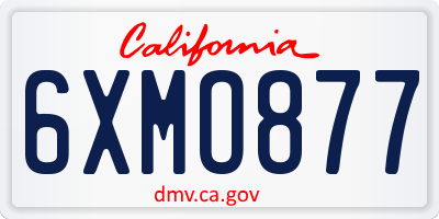 CA license plate 6XMO877